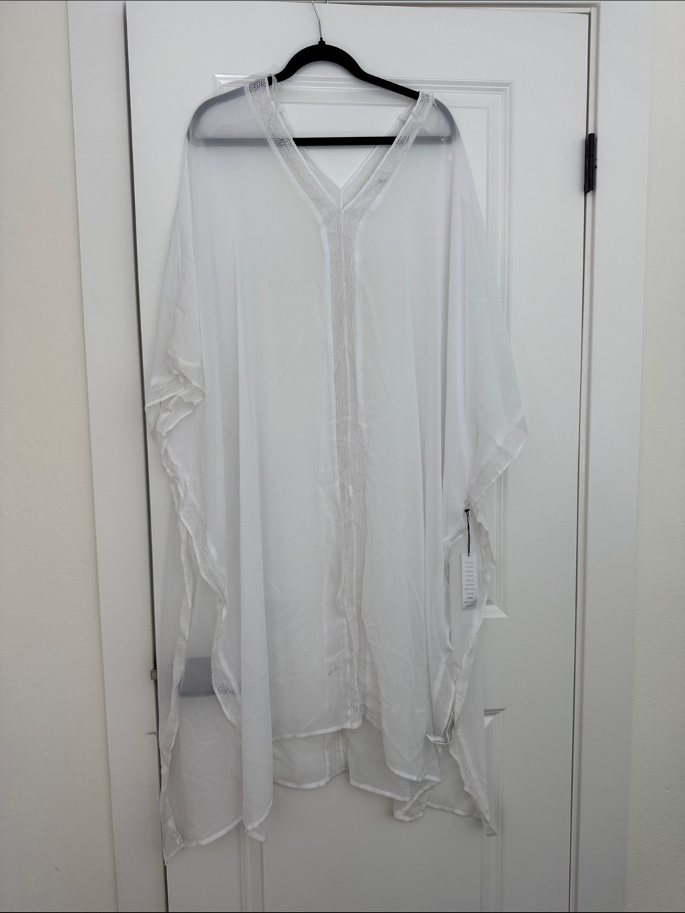 Sheer full length cover up swim